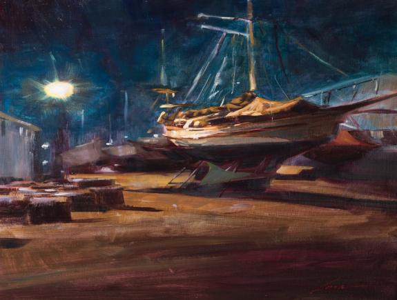 Night at Oxford Shipyard